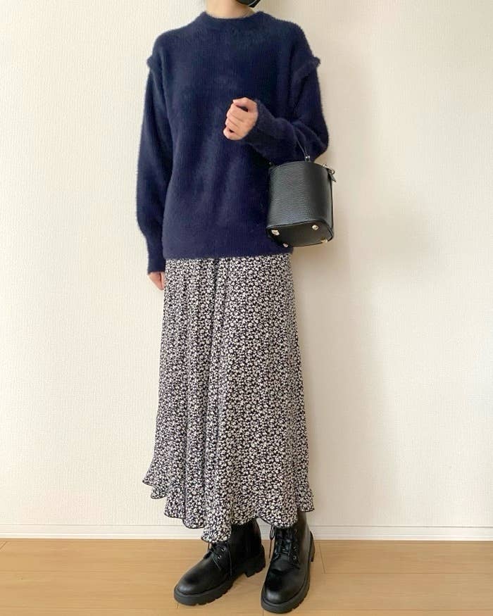GU×アンダーカバーシャギークルーネックカーディガン ブラック Lサイズ 
