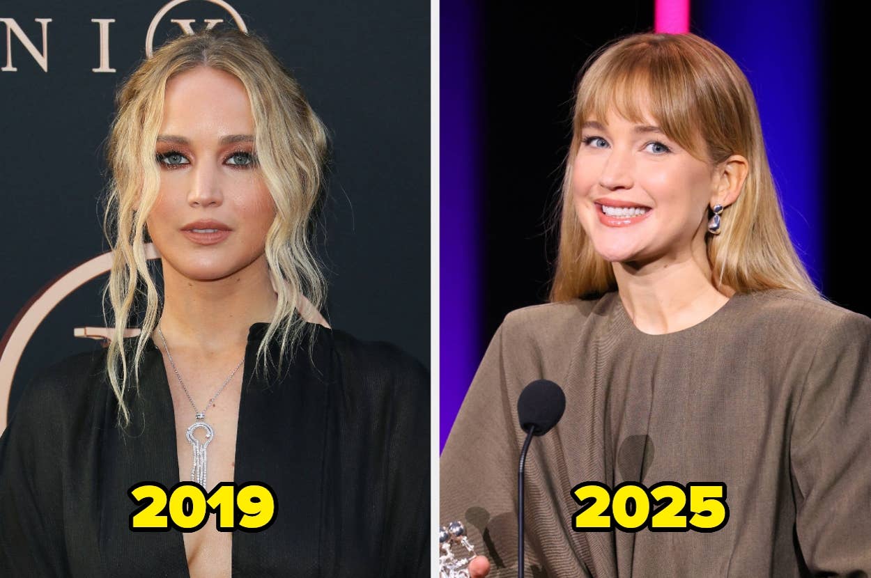 Pics of Jennifer Lawrence in 2019 and 2025