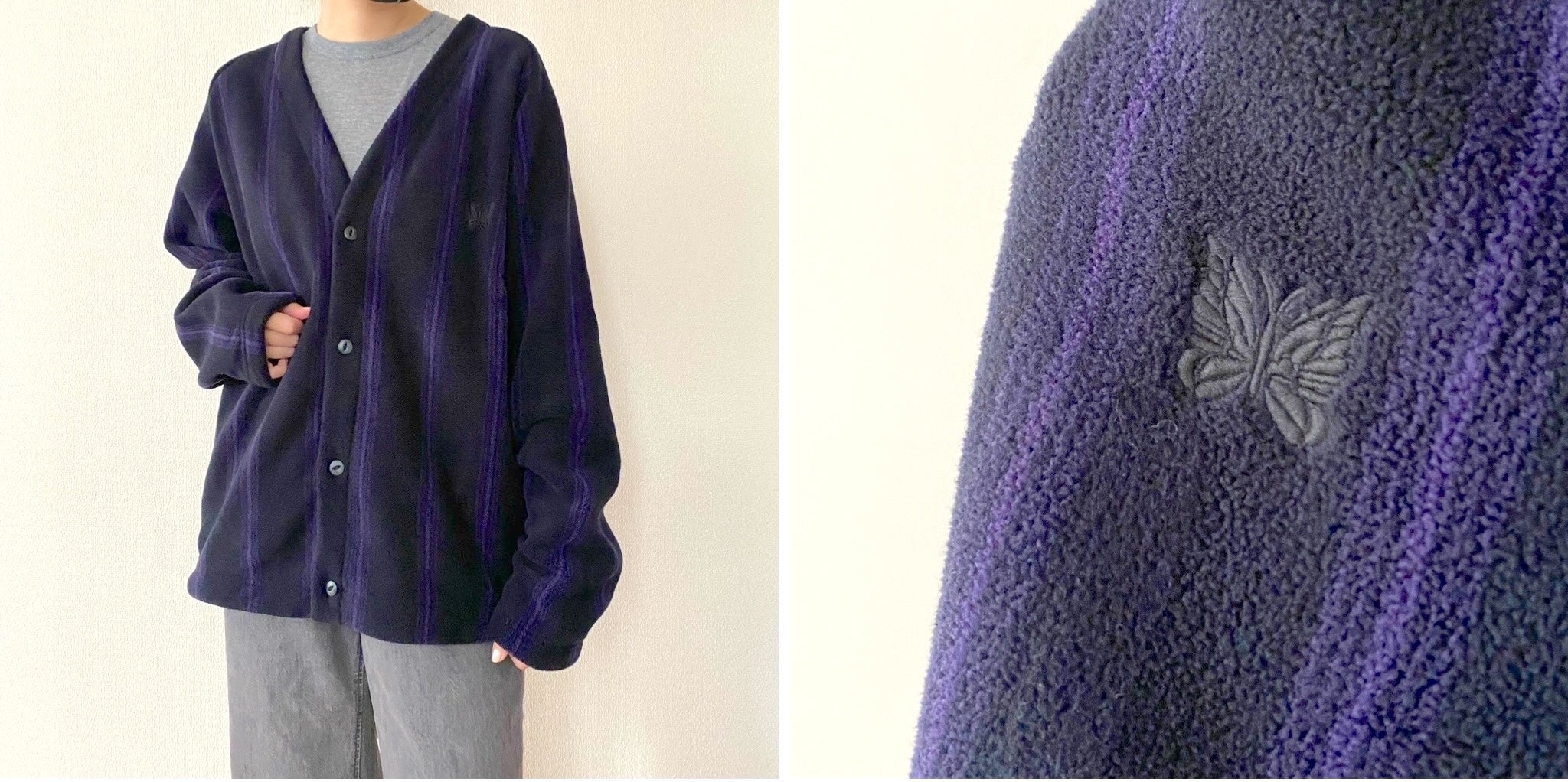 フリース パープル カーディガン フリーサイズ 期待通りのかわいさ」「買って大正解」ユニクロ×ニードルズの『3990円