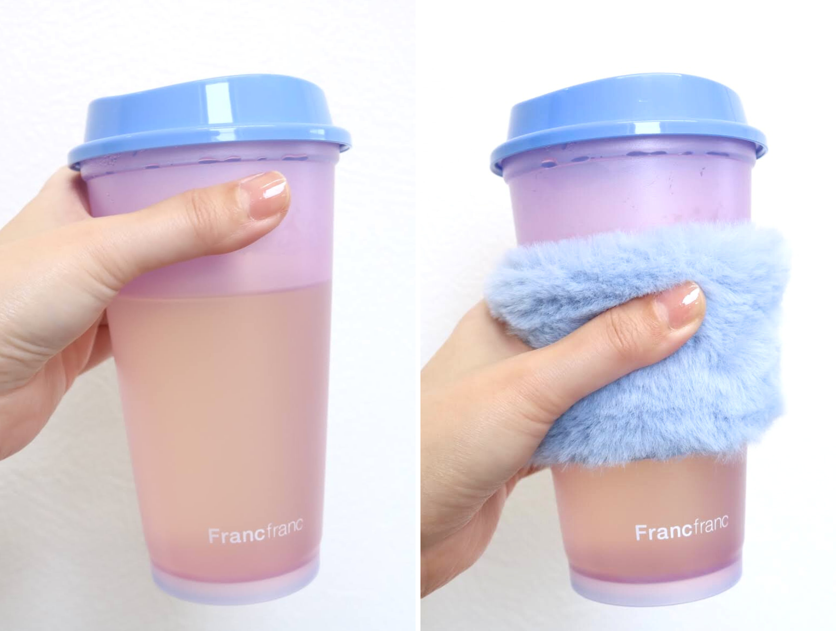 あったかドリンクを入れると…色が変わる！フランフランのバズり