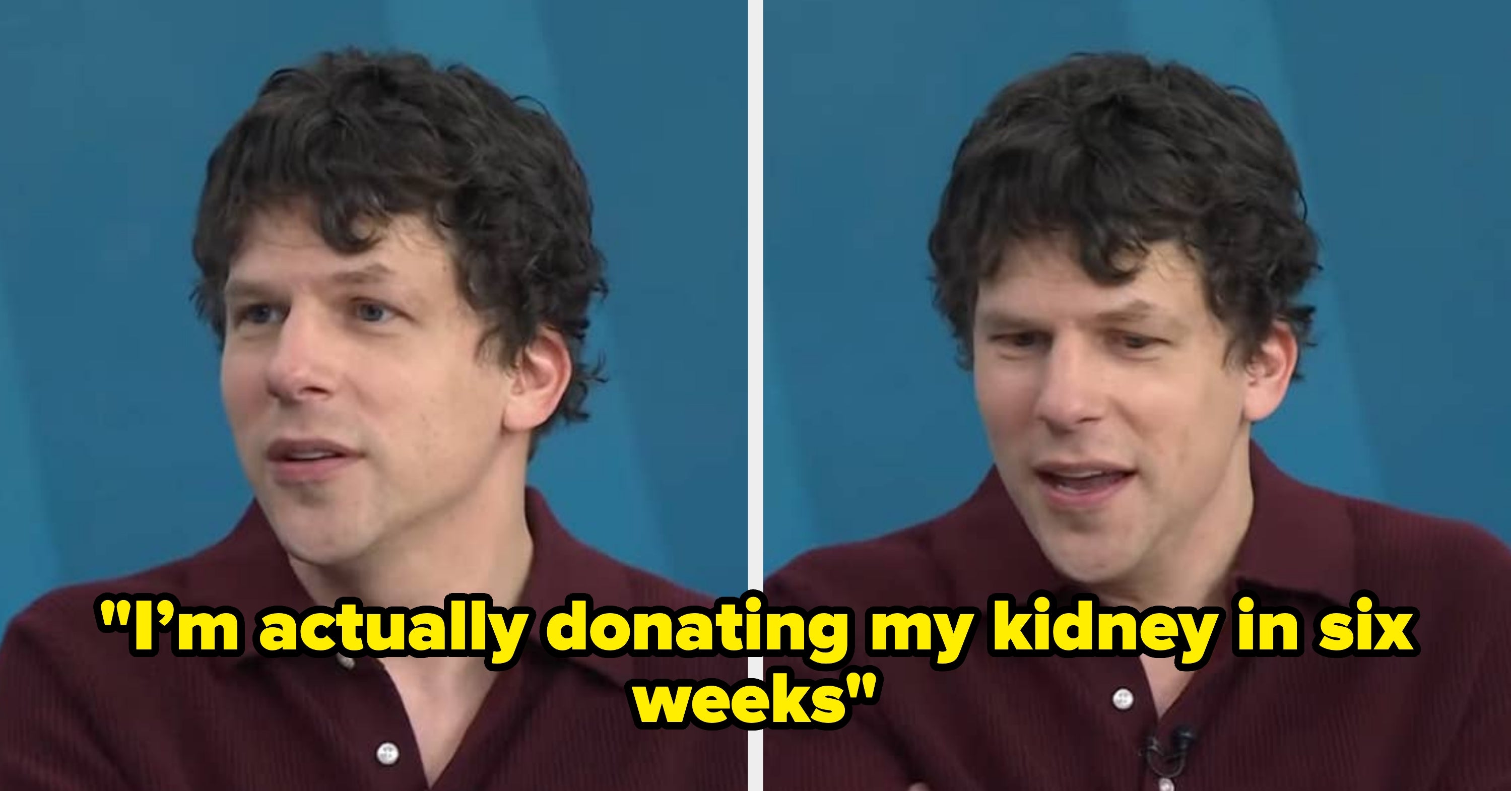“I Don’t Know Why”: The Casual Way Jesse Eisenberg Announced He’s Donating A Kidney To A Stranger In December Is Going Viral