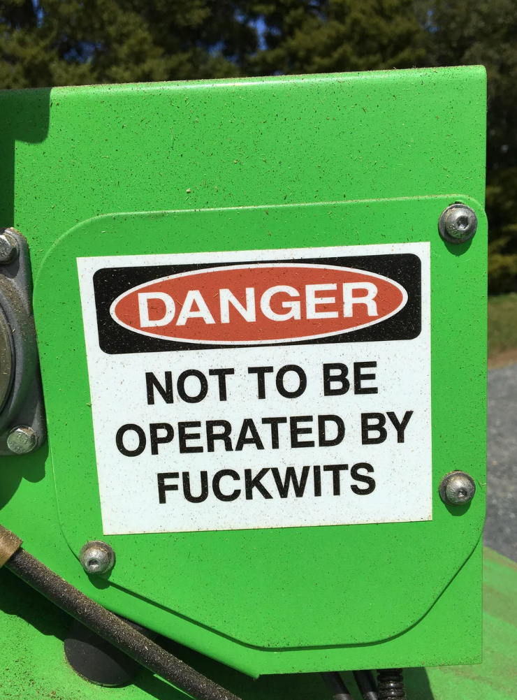  Not to beryllium  operated by fuckwits."