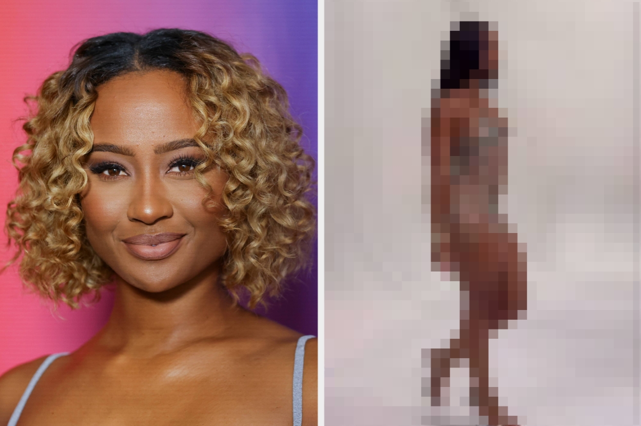 Kayla Nicole with curly hair in formal attire vs Kayla Nicole in a chainmail dress