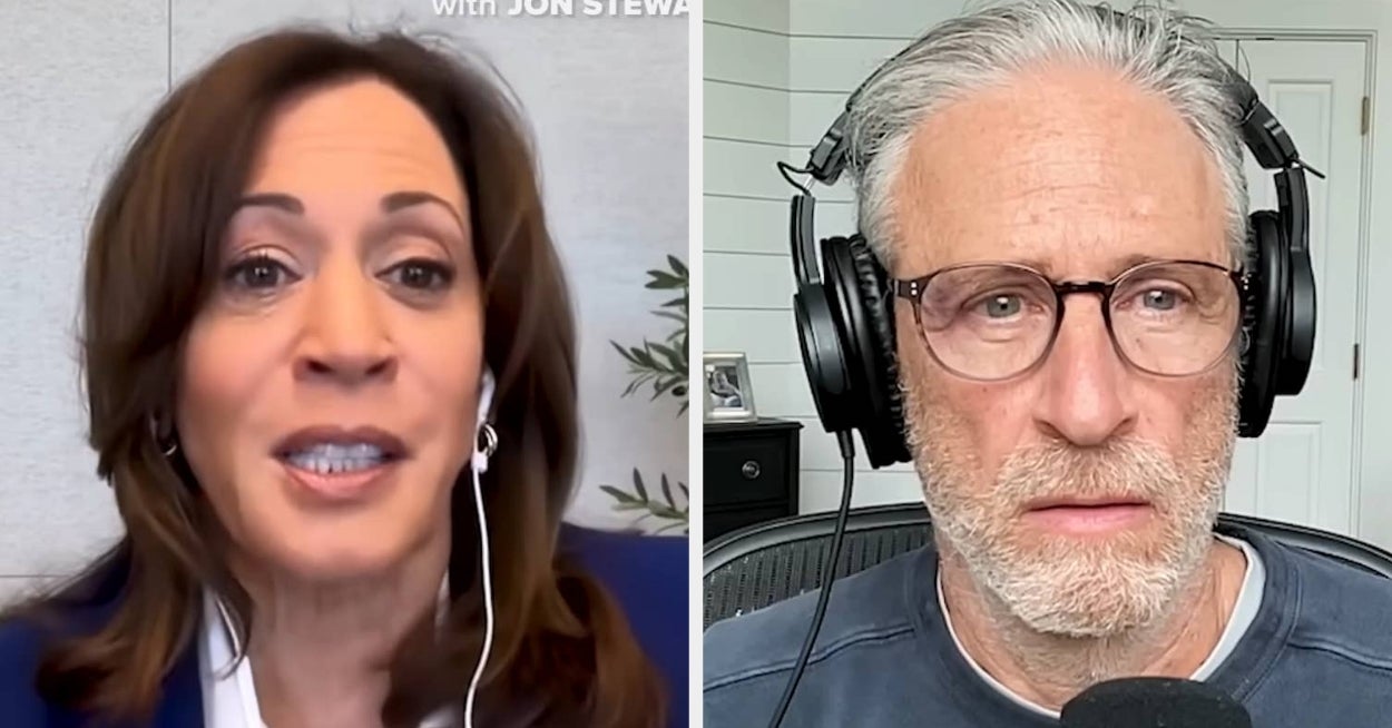 Jon Stewart's Viral Reaction To Kamala Harris Interview