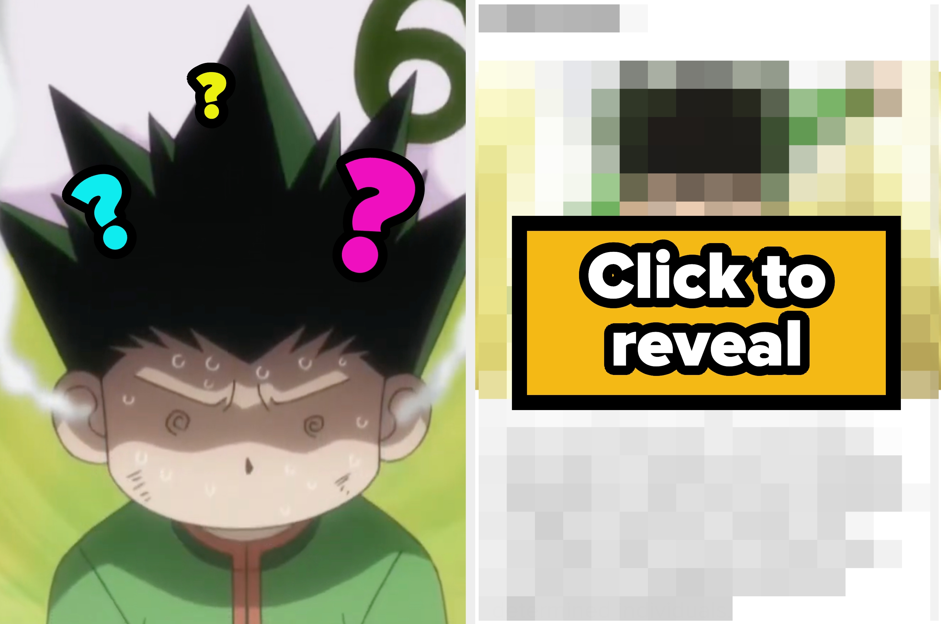 Anime character looks frustrated with sweat on face; question mark icons are above their head