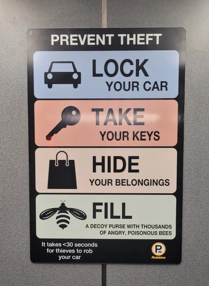  "It takes &amp;lt;30 seconds to rob your car."