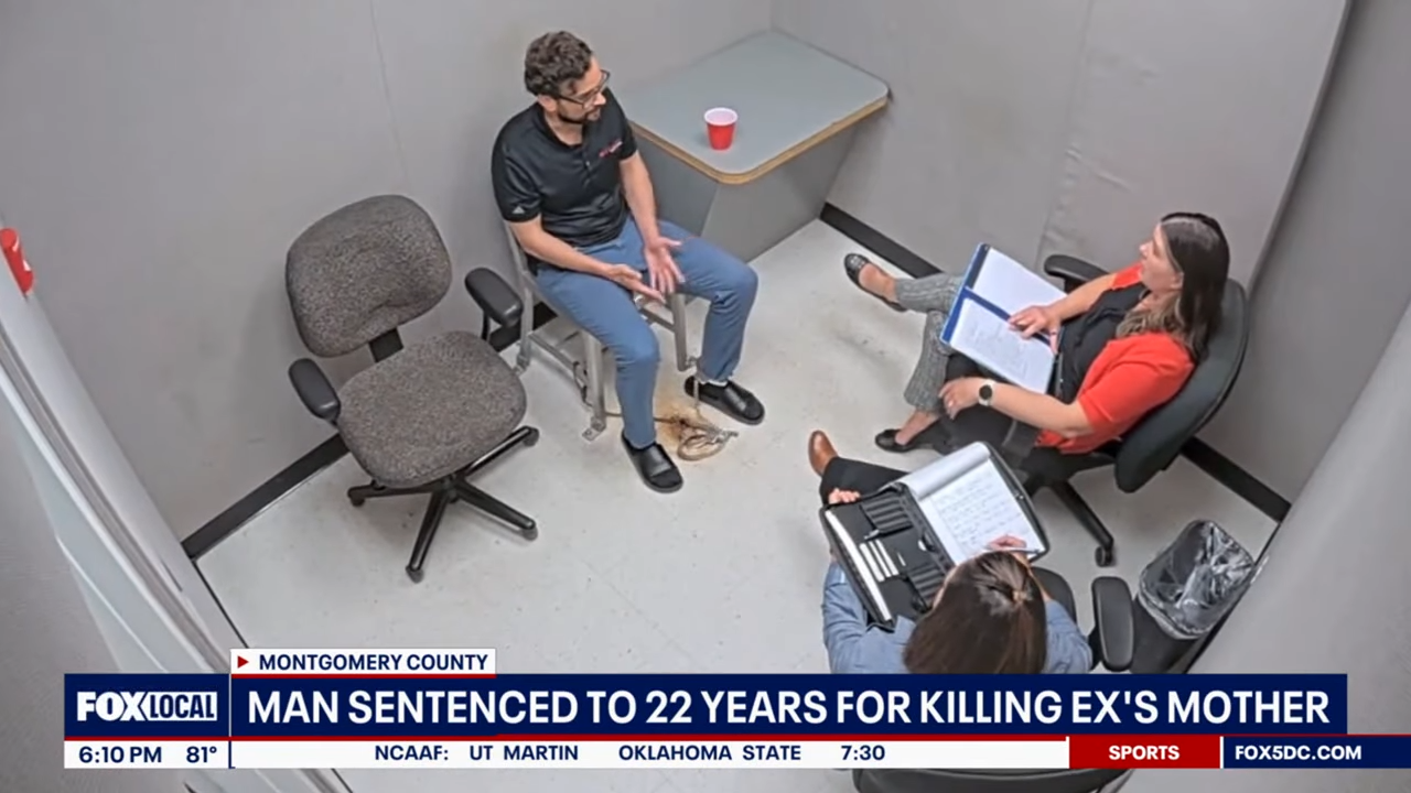 "Man sentenced to 22 years for sidesplitting ex's mother."