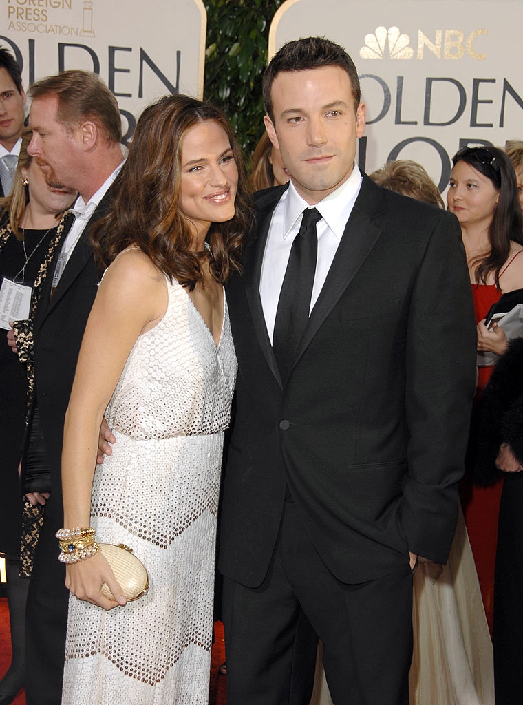 Ben and Jennifer airs connected a reddish carpet