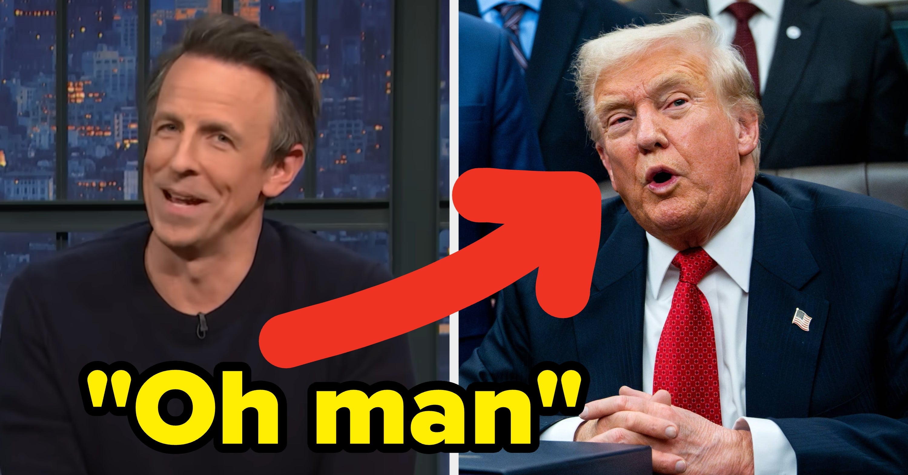 Seth Meyers Spotted A Moment He Thinks Is A Telling Sign Trump Is Definitely Panicking About Epstein