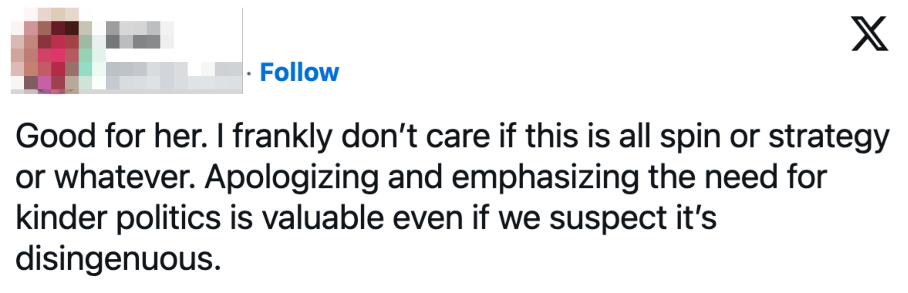 "Good for her. I frankly don’t attraction if this is each rotation oregon strategy oregon whatever. Apologizing and emphasizing kinder authorities is valuable..."