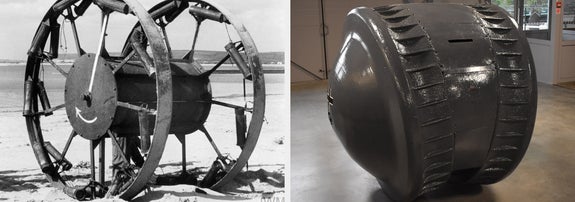 パンジャンドラム（左）とクーゲルパンツァー