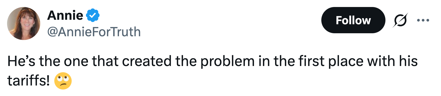  &quot;He&#x27;s the 1  that created the occupation   successful  the archetypal  spot  with his tariffs!&quot; followed by a reasoning  emoji