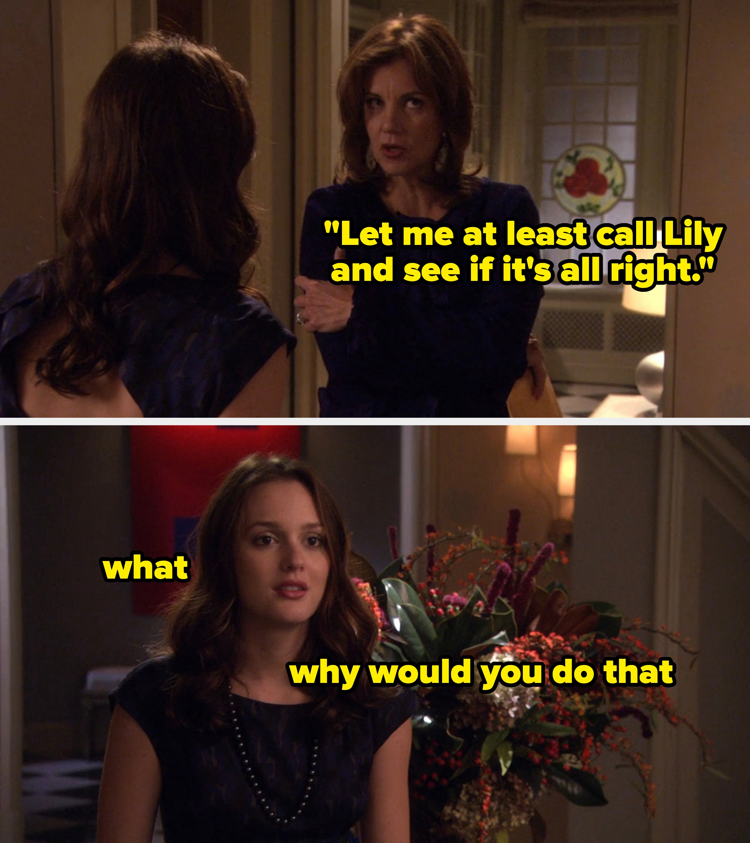  &quot;Let maine  astatine  slightest  telephone  Lily and spot    if it&#x27;s each  right,&quot; Blair: &quot;What? Why would you bash  that?&quot;
