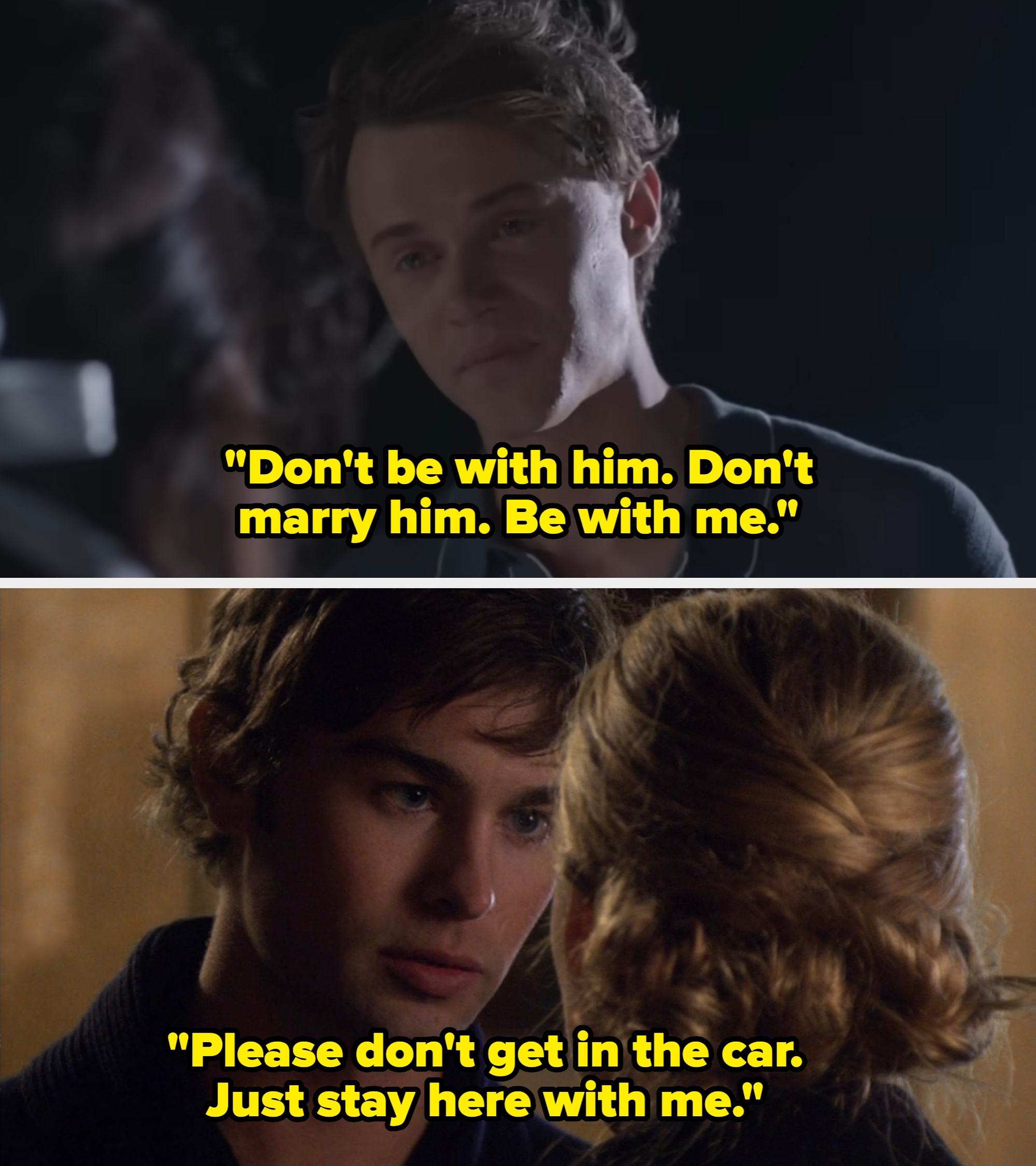  &quot;Don&#x27;t beryllium  with him. Don&#x27;t wed  him. Be with me,&quot; Nate to Serena: &quot;Please don&#x27;t get   successful  the car. Just enactment   present  with me&quot;