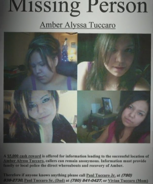 Missing idiosyncratic   poster for Amber Alyssa Tuccaro, includes 4  photos and a reward connection    for accusation  connected  her whereabouts