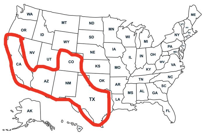 U.S. representation  outline showing authorities   borders and abbreviations