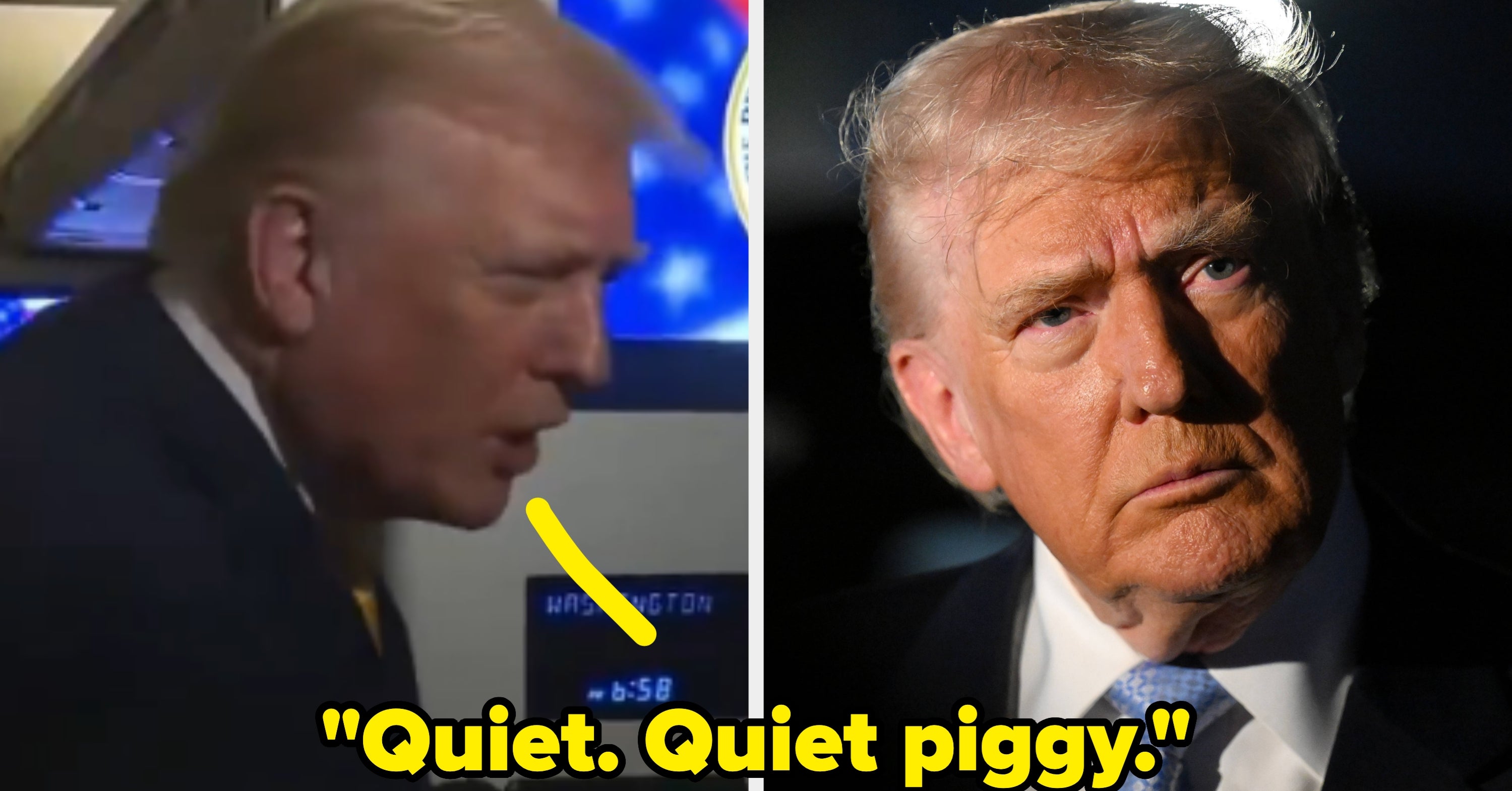 The White House Reacted After Donald Trump Told A Reporter, "Quiet Piggy"