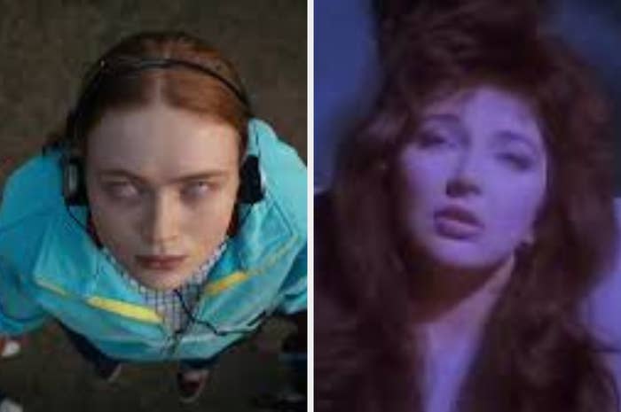  Left, a idiosyncratic   wearing headphones looks upward; right, a idiosyncratic   with voluminous hairsbreadth  looks thoughtfully to the side