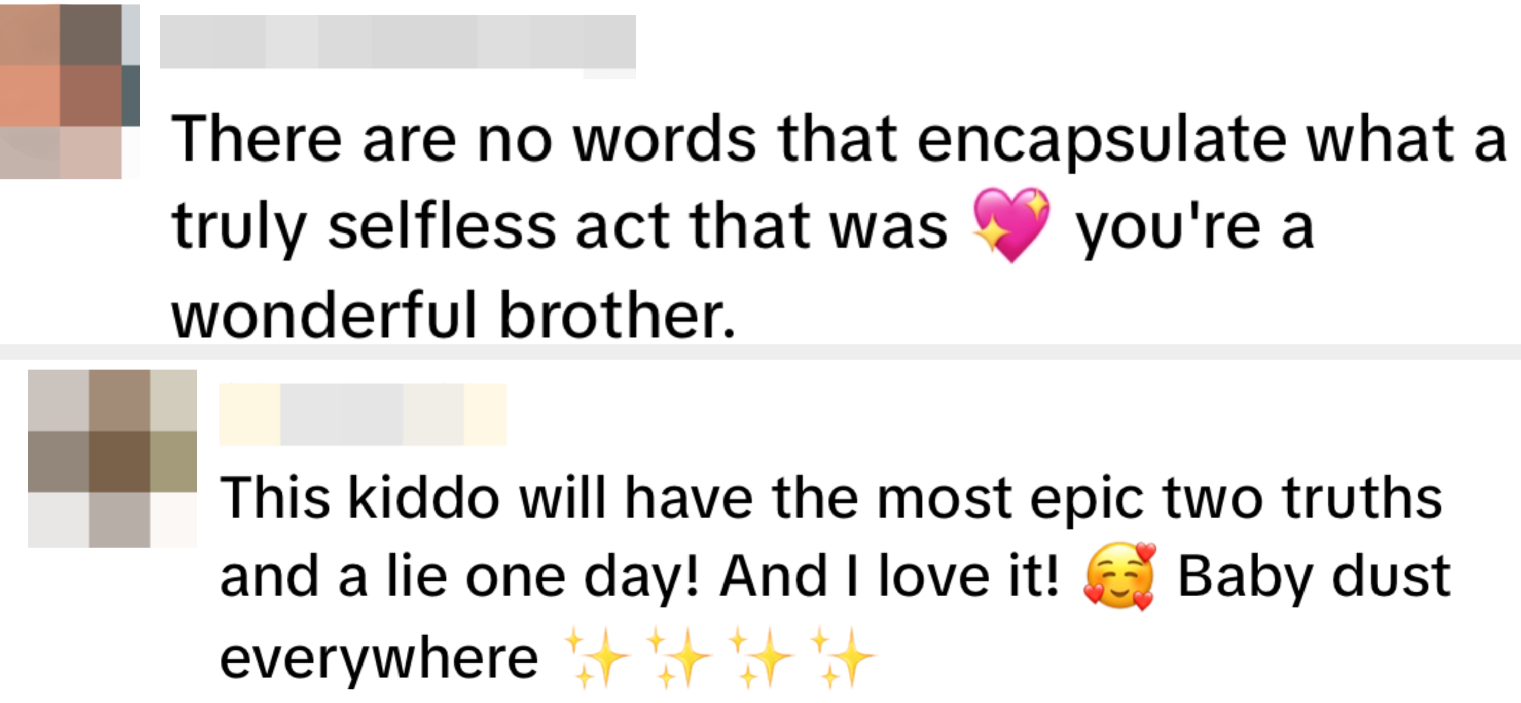 Kommentar av BeccaThatAssUp lyder: 