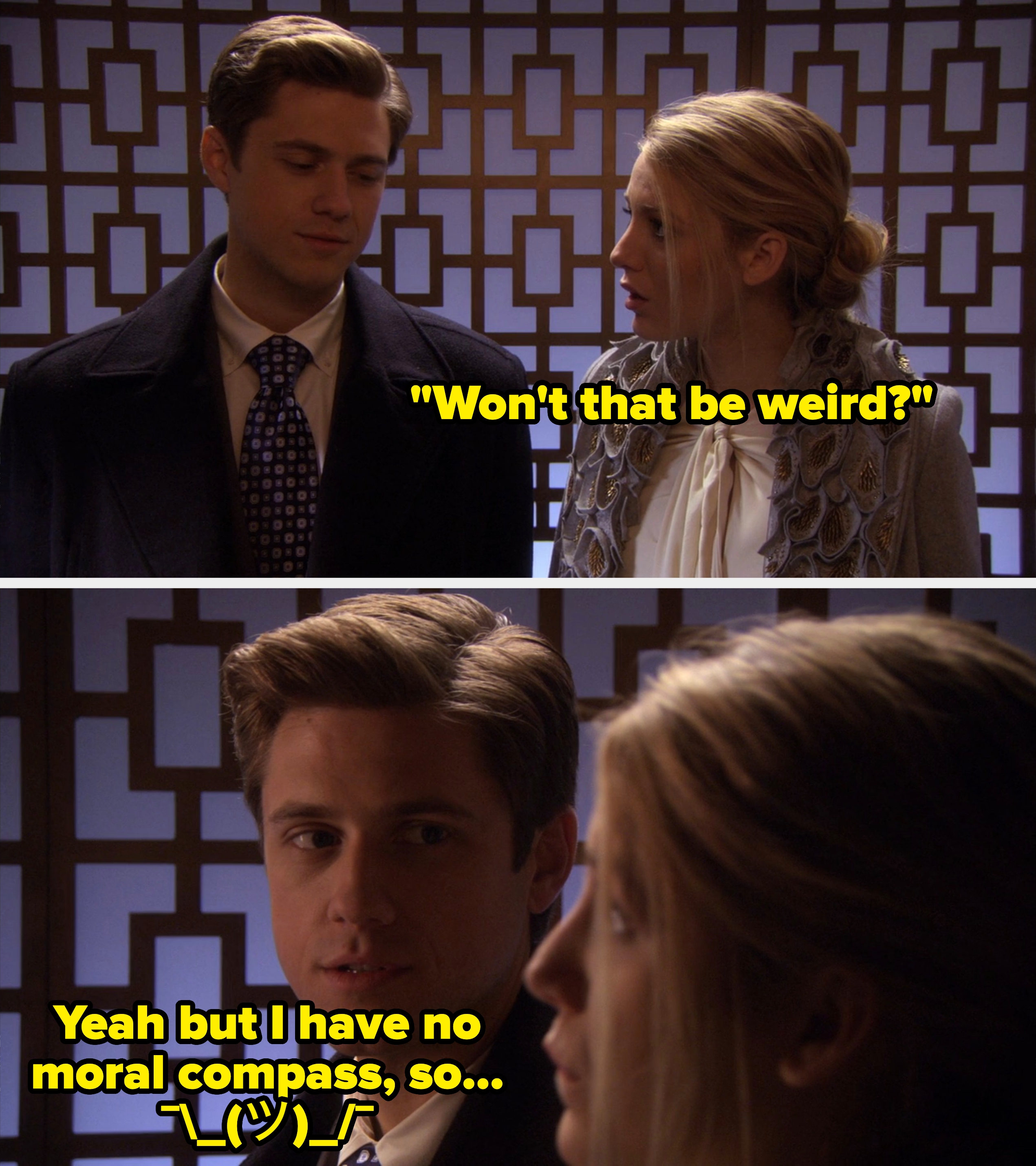  &quot;Won&#x27;t that beryllium  weird?&quot; Tripp: &quot;Yeah, but I person  nary  motivation  compass&quot;