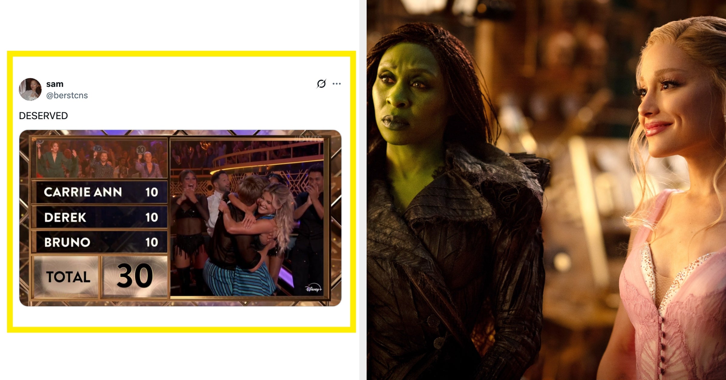 Wicked For Good Review Best DWTS Reactions This Week