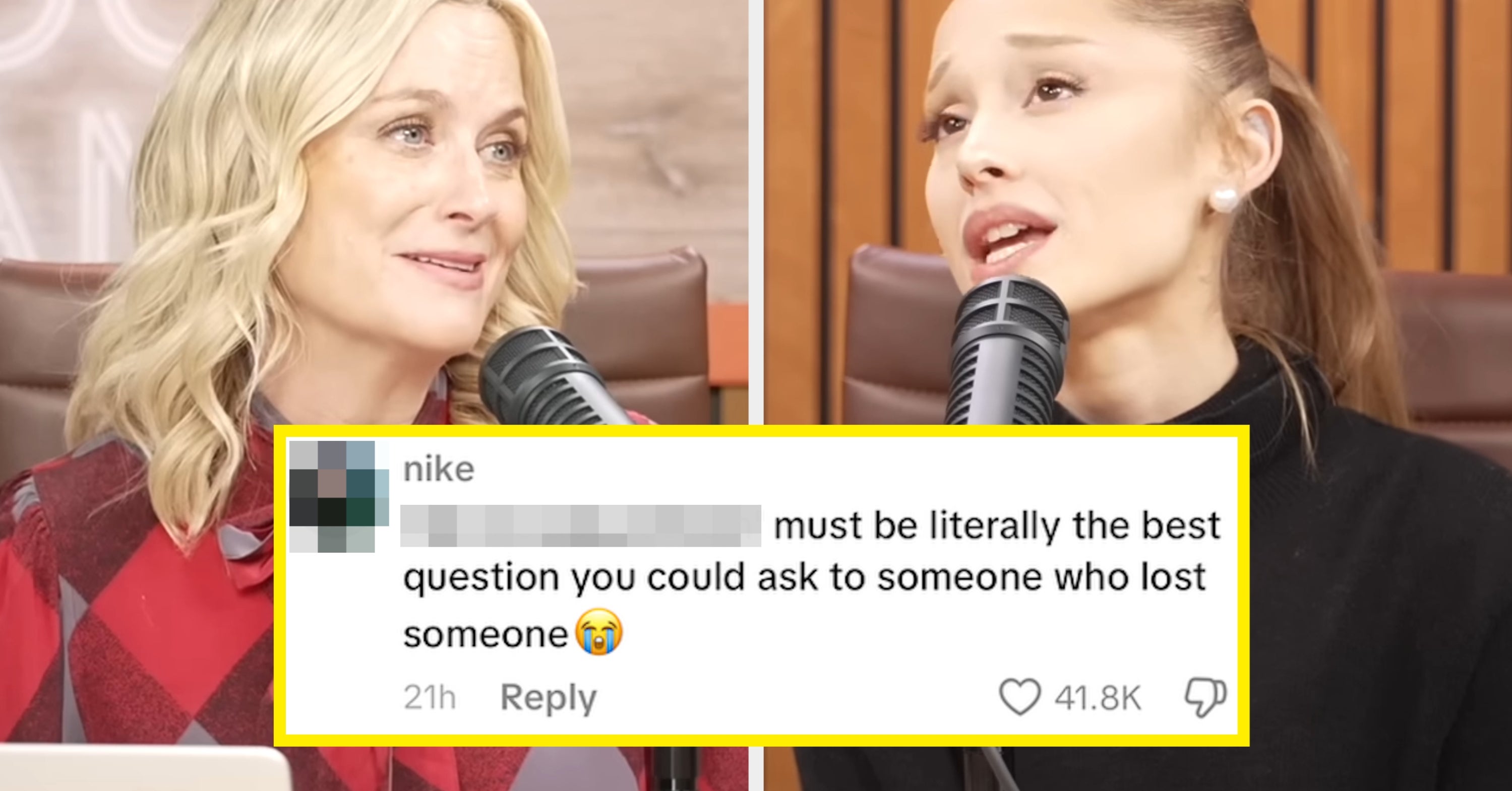 People Are Praising Amy Poehler For The Heartfelt Four-Word Question She Asked Ariana Grande About Her Late Nonna