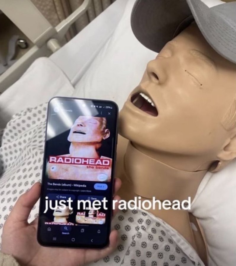  "just met radiohead."