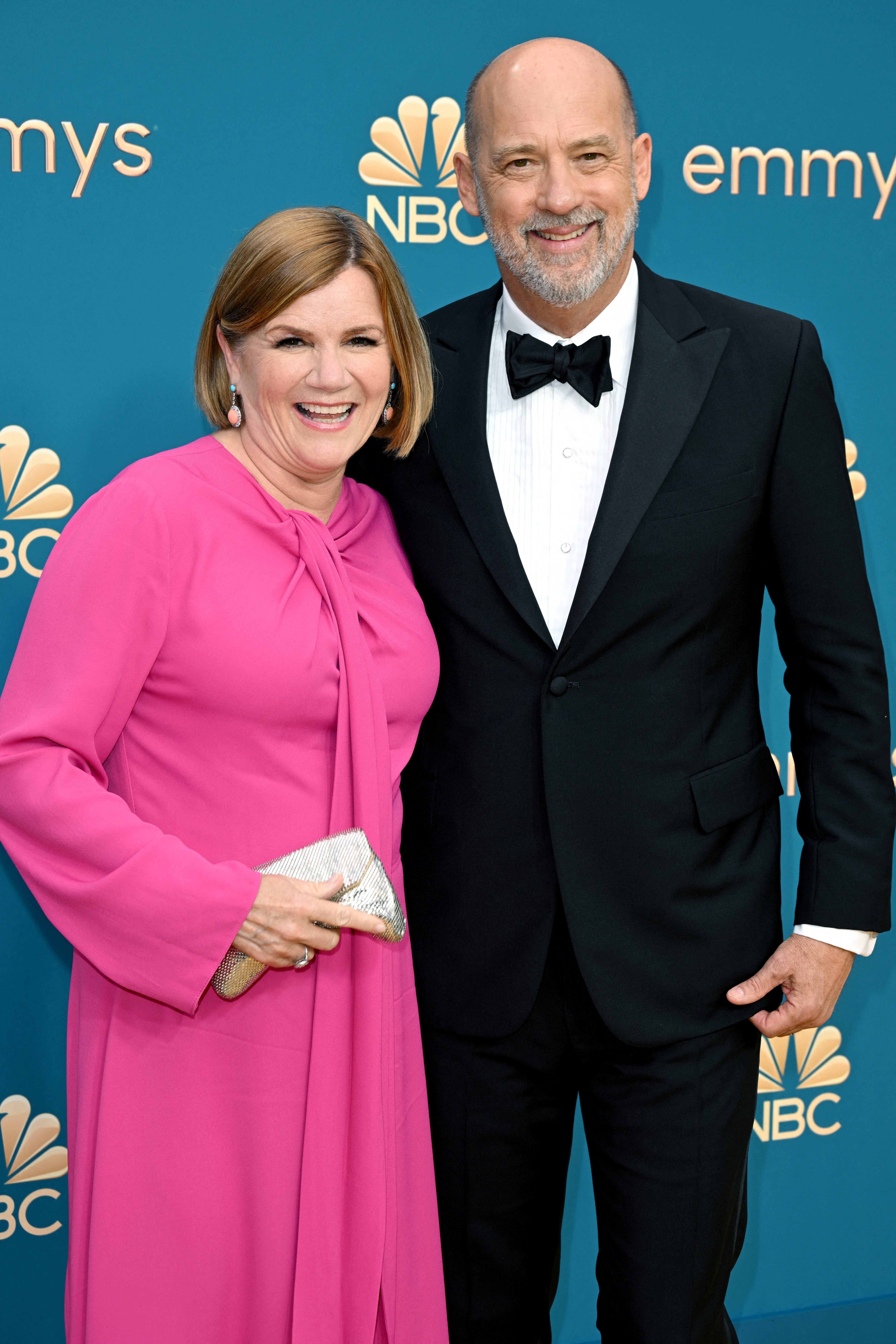 A couple dressed up for the red carpet