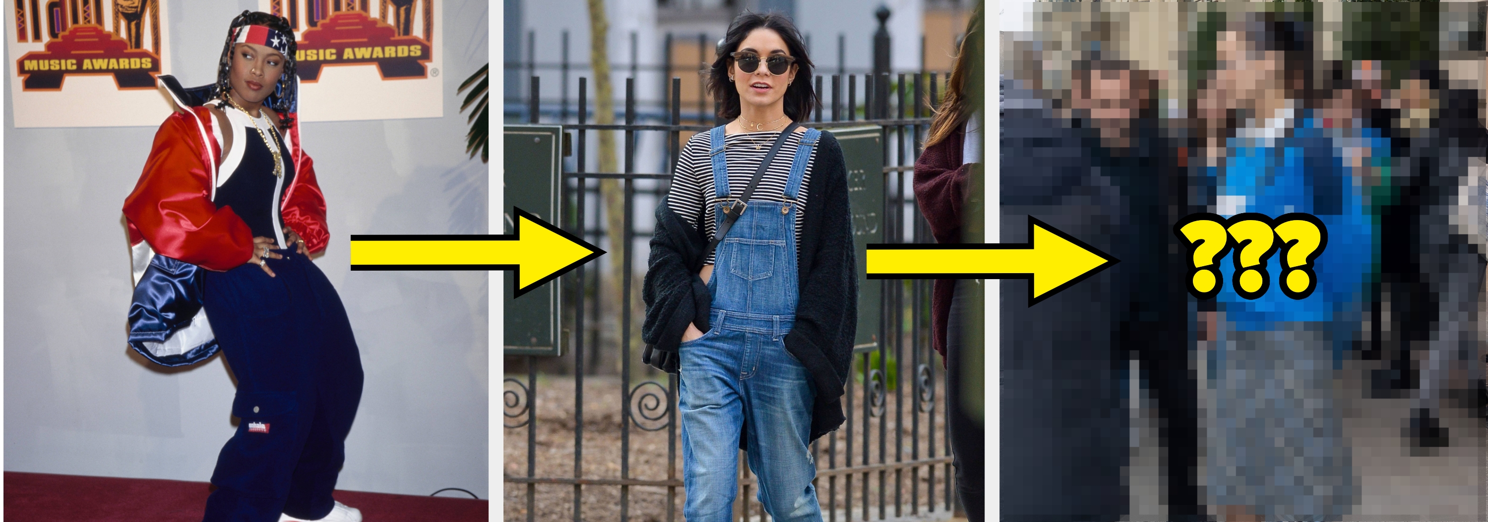 Three images show fashion styles of Millennials in casual chic, Gen X in sporty streetwear, and Baby Boomers in retro glamour