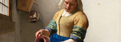 ヨハネス・フェルメール作「牛乳を注ぐ女」（Getty Images）