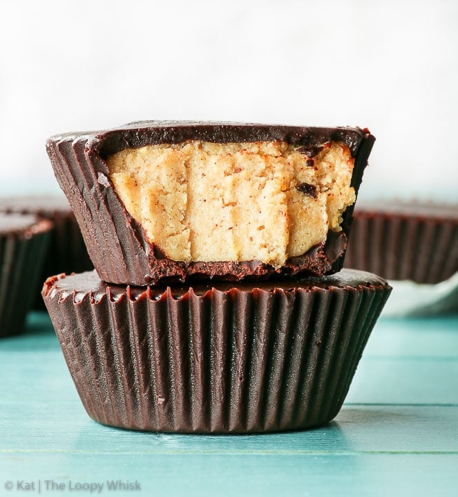 Raw Vegan Cookie Dough Chocolate Cups