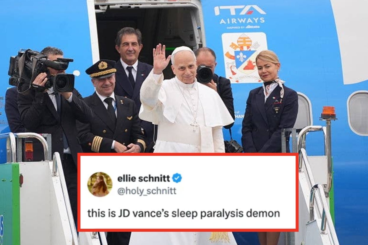 The Internet Is Losing It Over This Strange Photo Of The Pope On A Plane With A Baseball Bat
