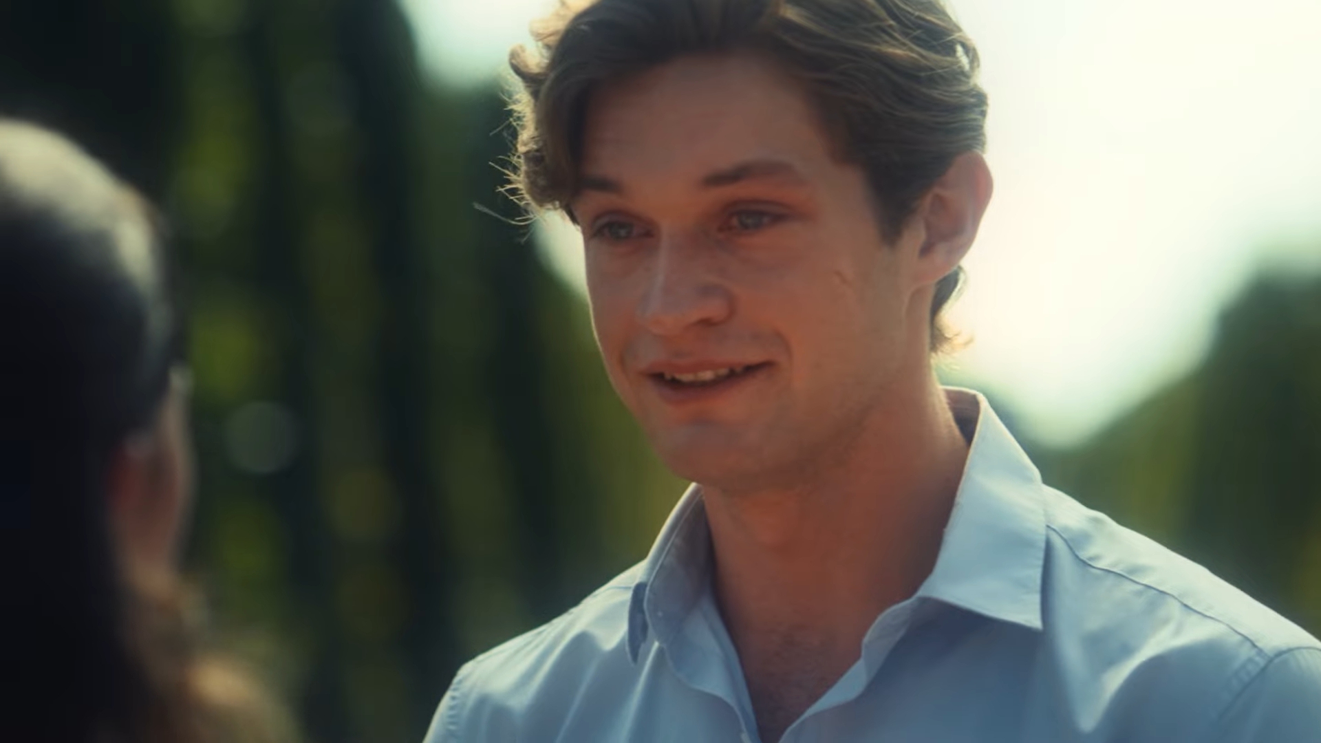 James from "Maxton Hall" smiling astatine Ruby