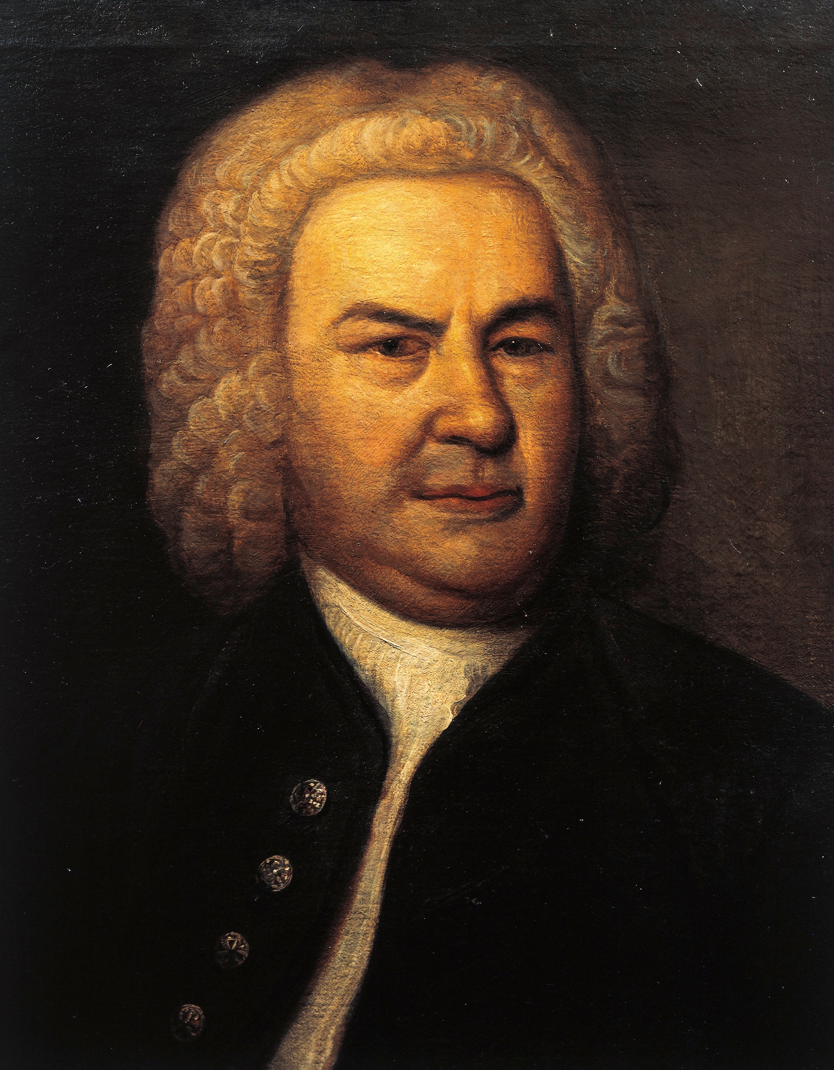 A classical representation    of a antheral   wearing a acheronian  overgarment  with achromatic  buttons, featuring a superior   look  and curly, shoulder-length hair