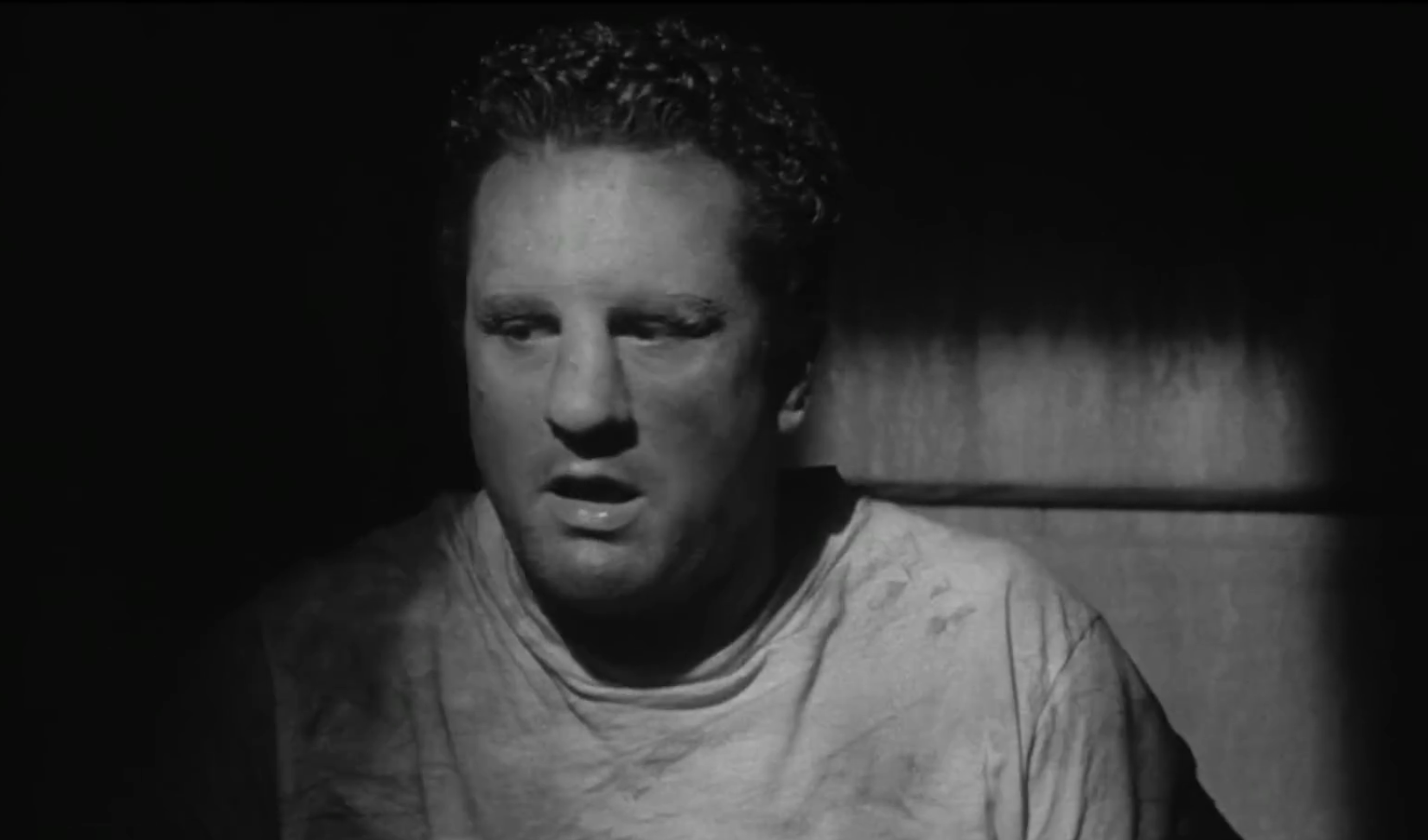 A idiosyncratic   successful  a dimly lit country   looks distressed, wearing a plain garment  with a shadowy, melodramatic  atmosphere