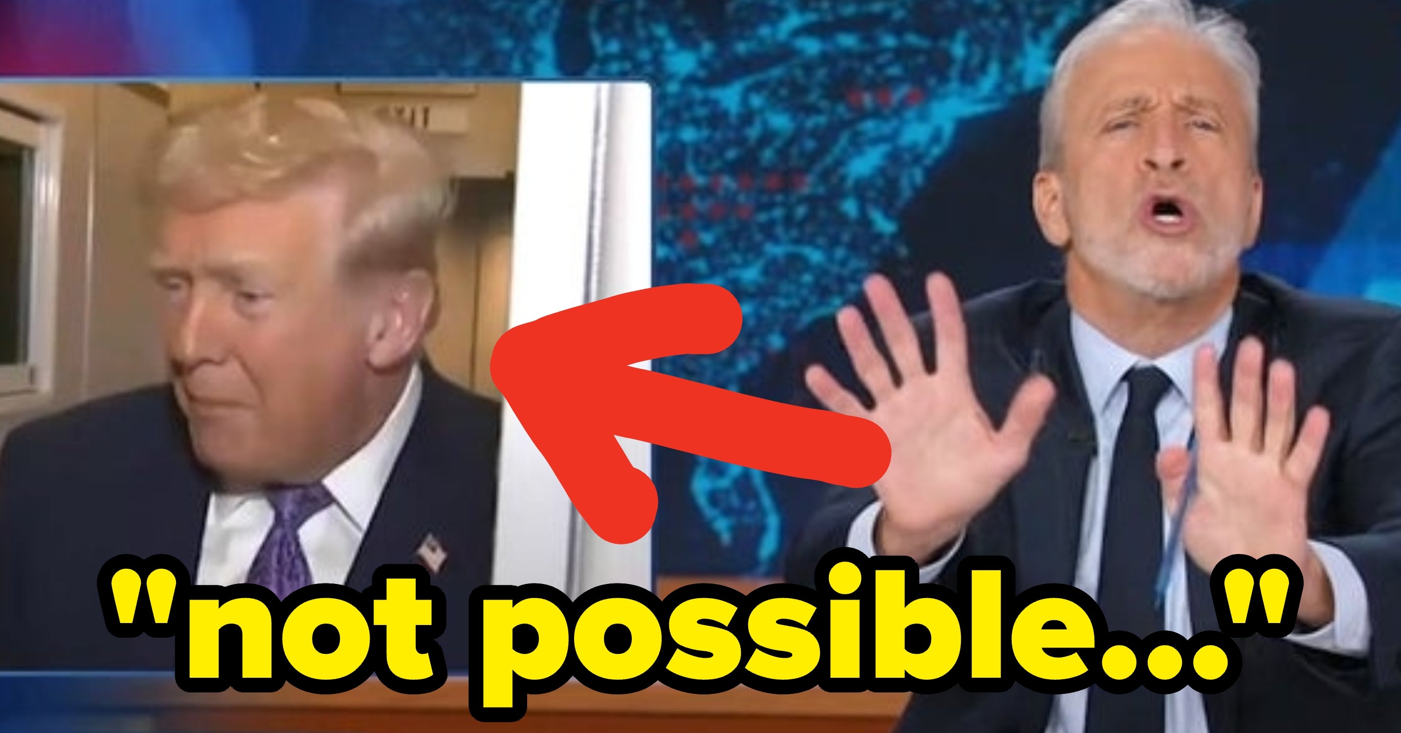 „Physisch unmöglich“: Jon Stewart verspottet Trump wegen einer völlig ...