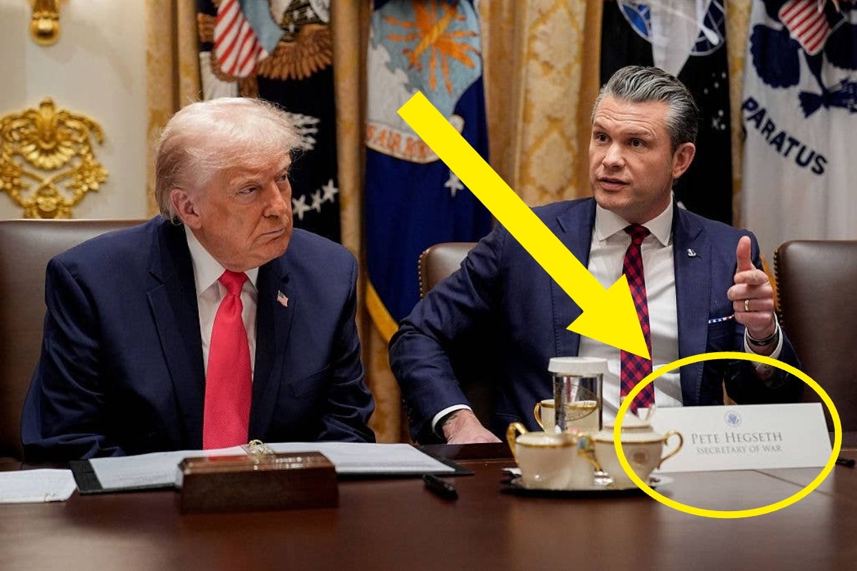 People Are Roasting Pete Hegseth For His Extremely Awkward Name Tag Misspelling