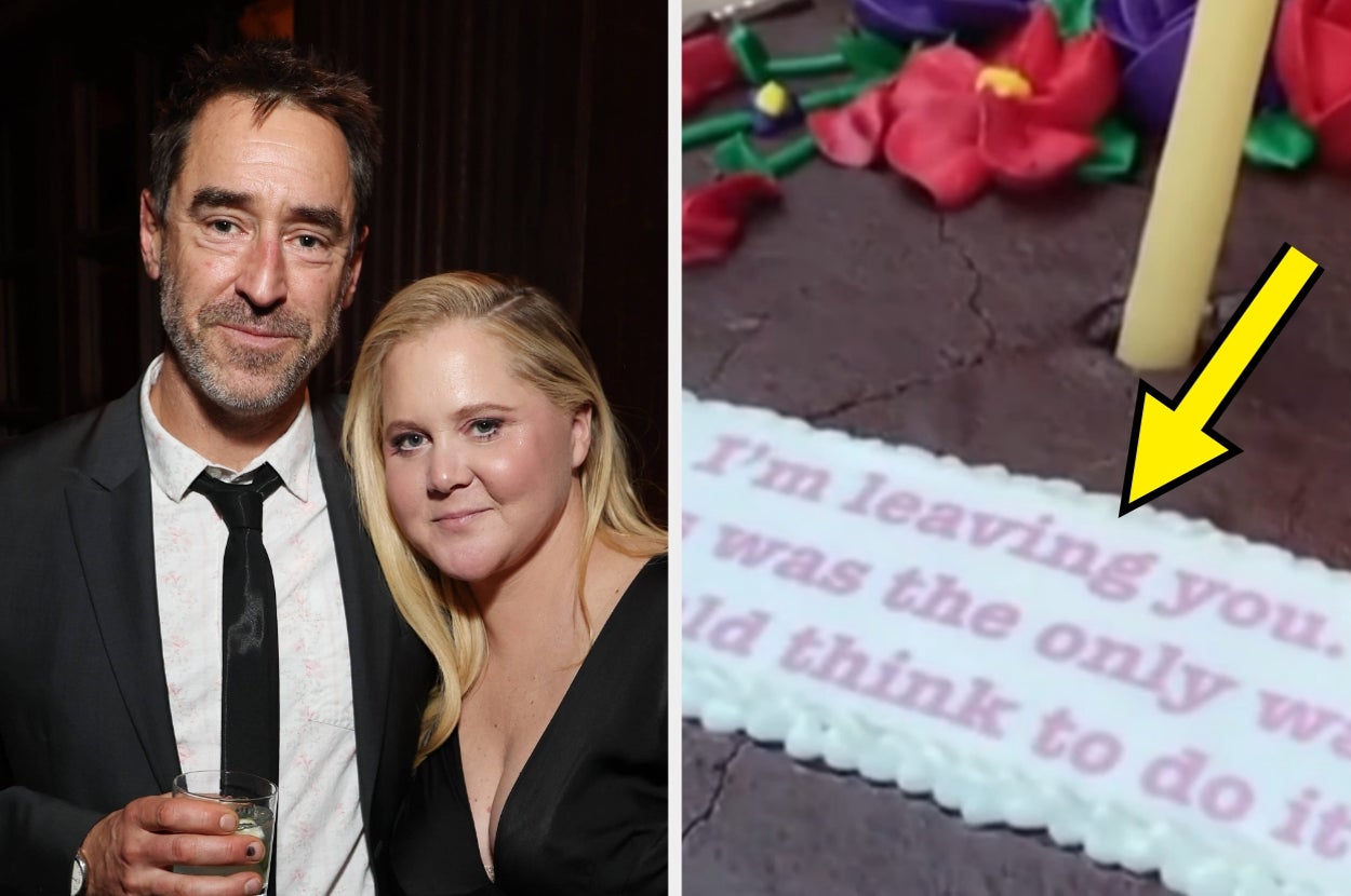 After Amy Schumer Deleted That Cryptic Marriage Update, A Resurfaced Clip Shows Her Husband Joking About Divorcing Her On Her Birthday With A Brutal Cake