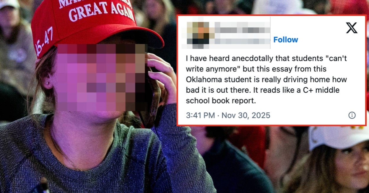 MAGA Is Losing Their Minds After A College Student Got An F On Her Very Poorly Written Paper