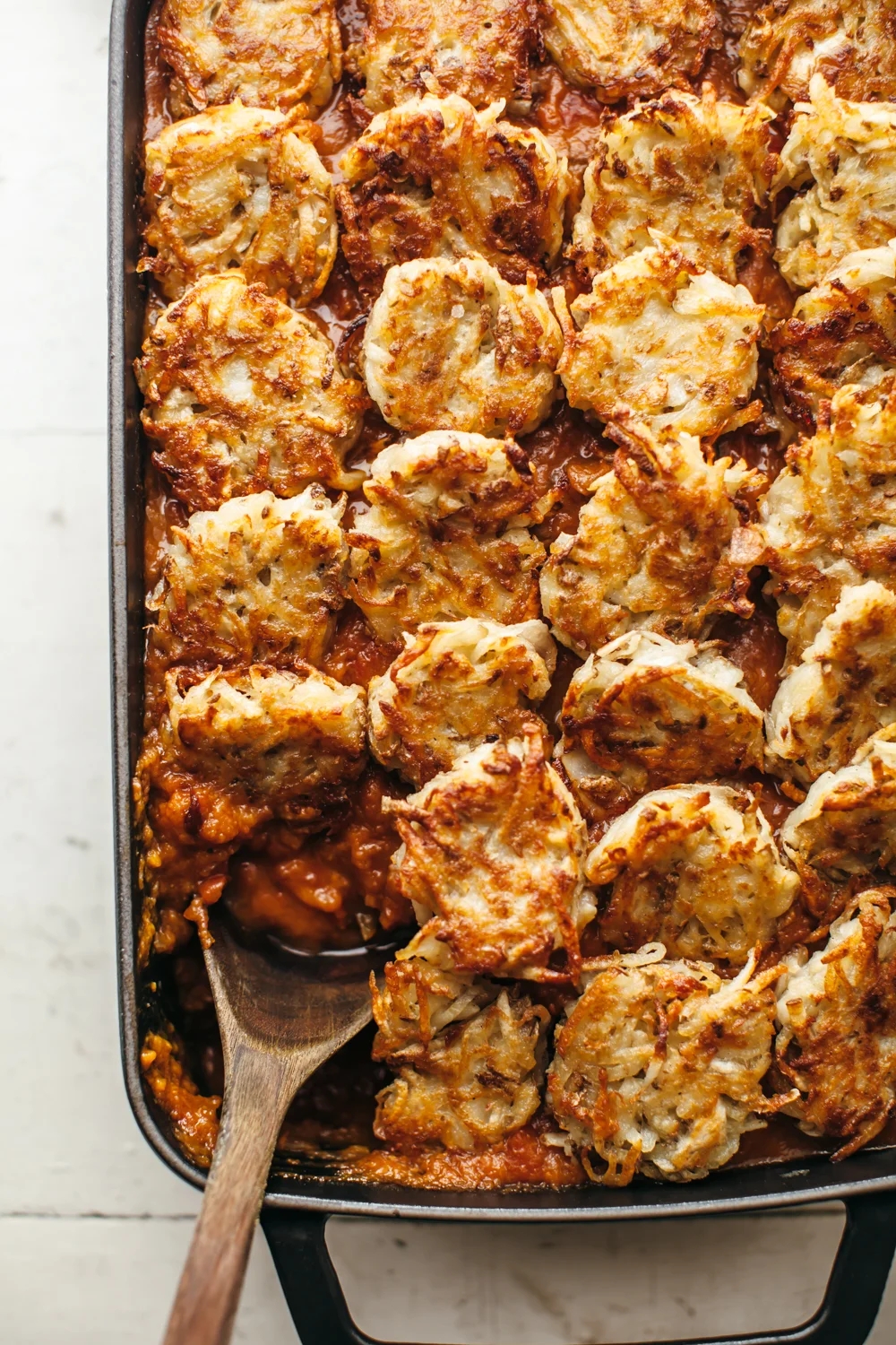 Latke Hot Dish with Braised Brisket