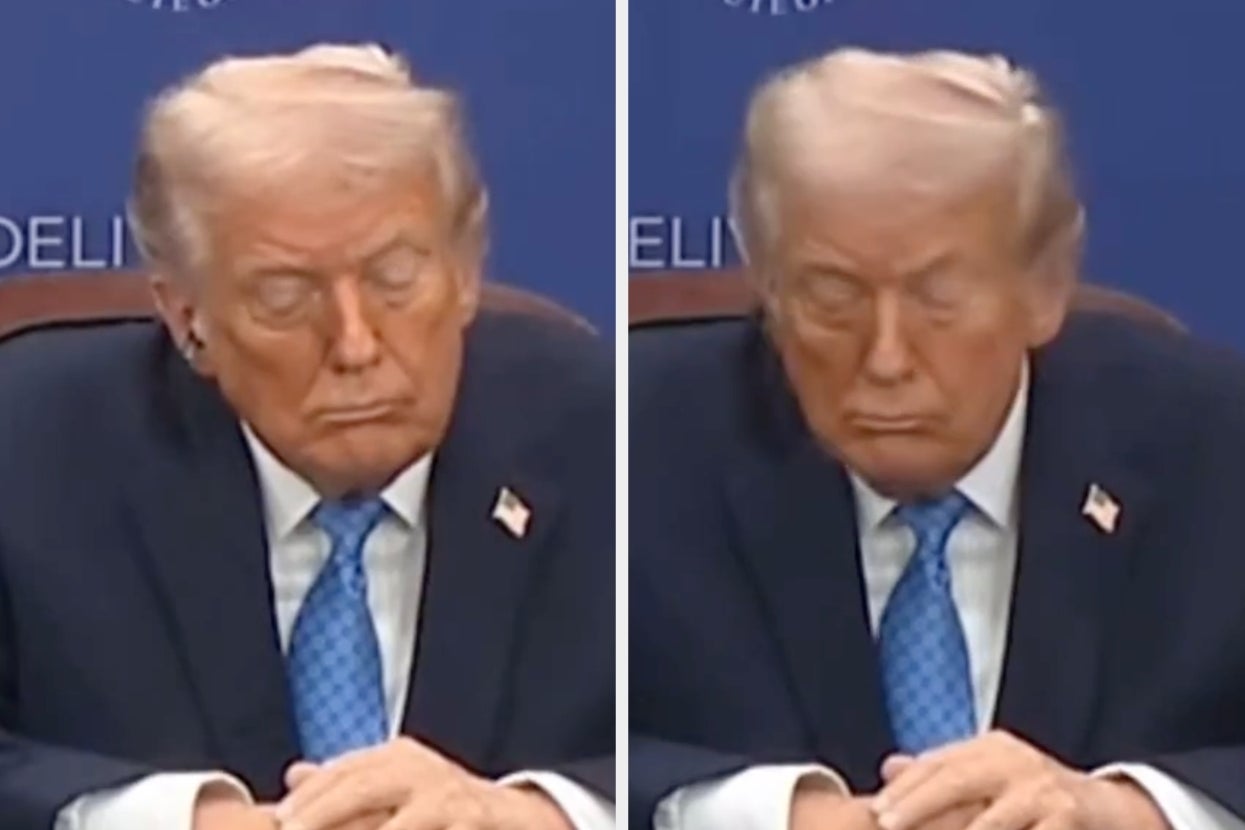 "So This Is What MAGA Meant By 'Ending Wokeness'": People Are Roasting Trump After He Seemingly Fell Asleep At An Event For The Second Time This Week