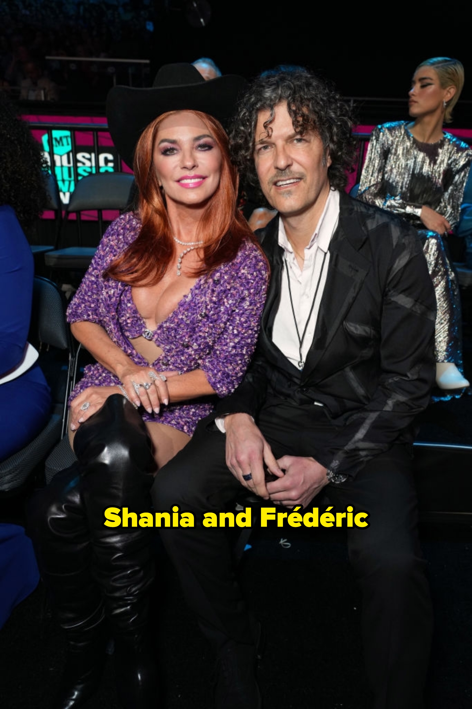 Shania and Frédéric Thiébaud astatine an event