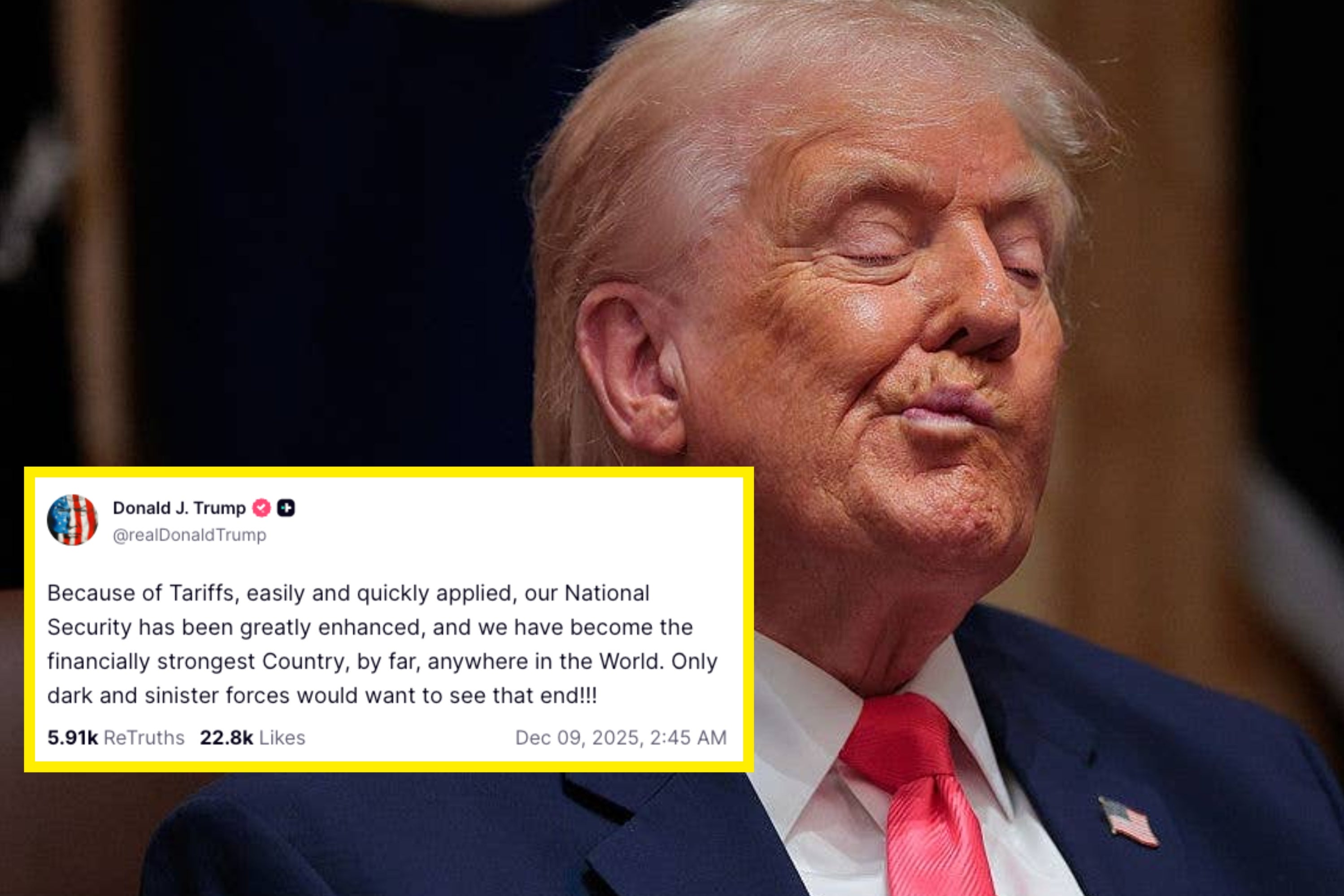 "Only Dark And Sinister Forces Would Want To See That": Trump's Latest Online Rant Is Unbelivably Bizarre