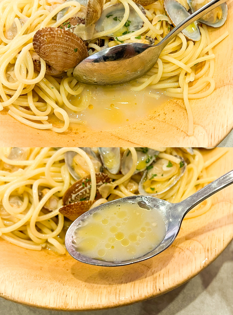 サイゼリヤ「スープ入り塩味ボンゴレ」