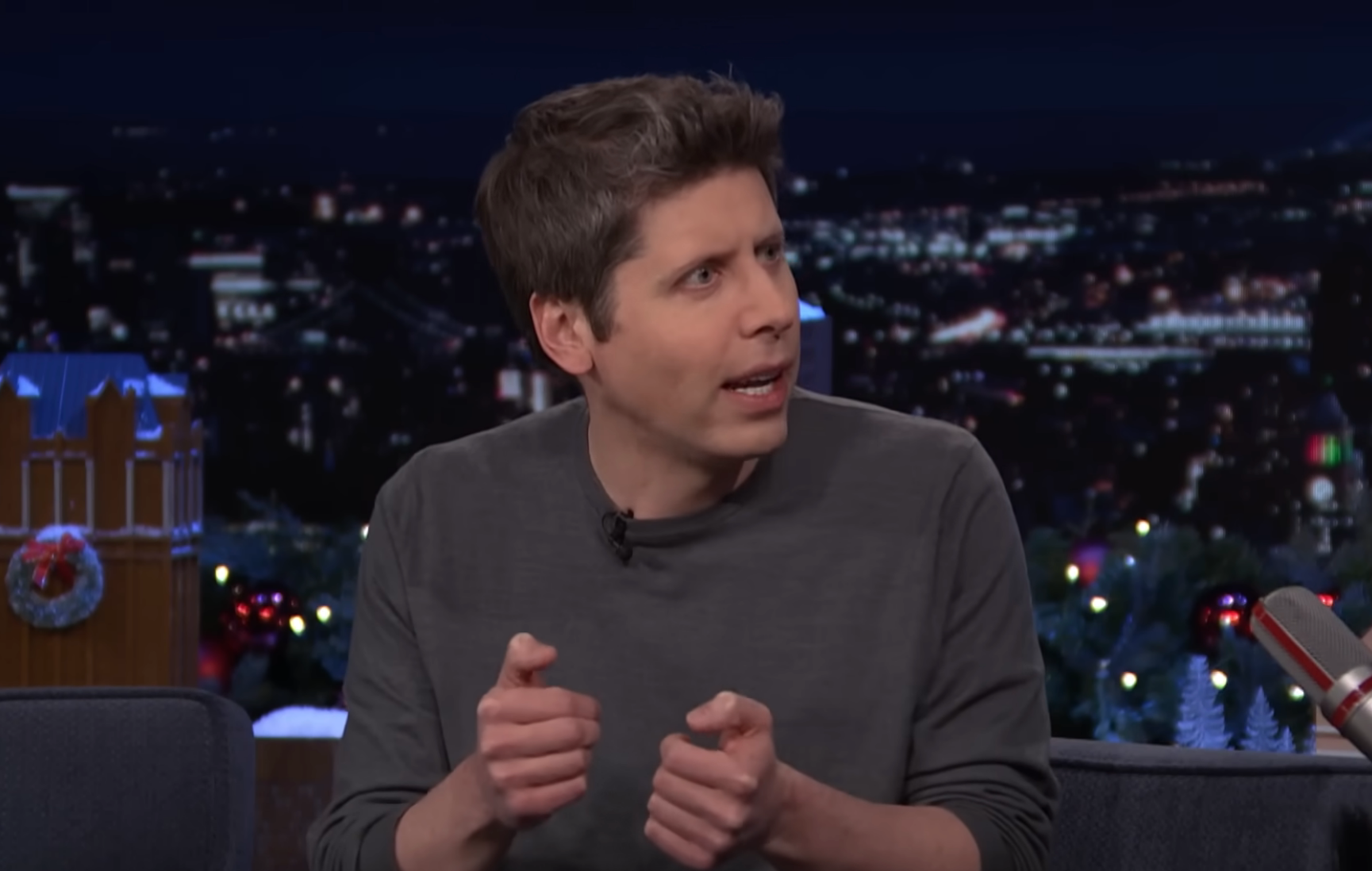 Sam Altman animatedly speaking