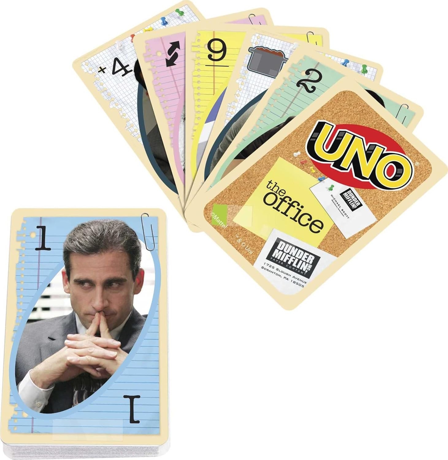 &quot;The Office&quot; themed UNO cards featuring formed  images and customized  crippled  rules