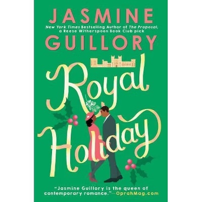 Portada del libro "Royal Holiday" de Jasmine Guillory, muestra una pareja en una escena romántica; recomendado por OprahMag.com