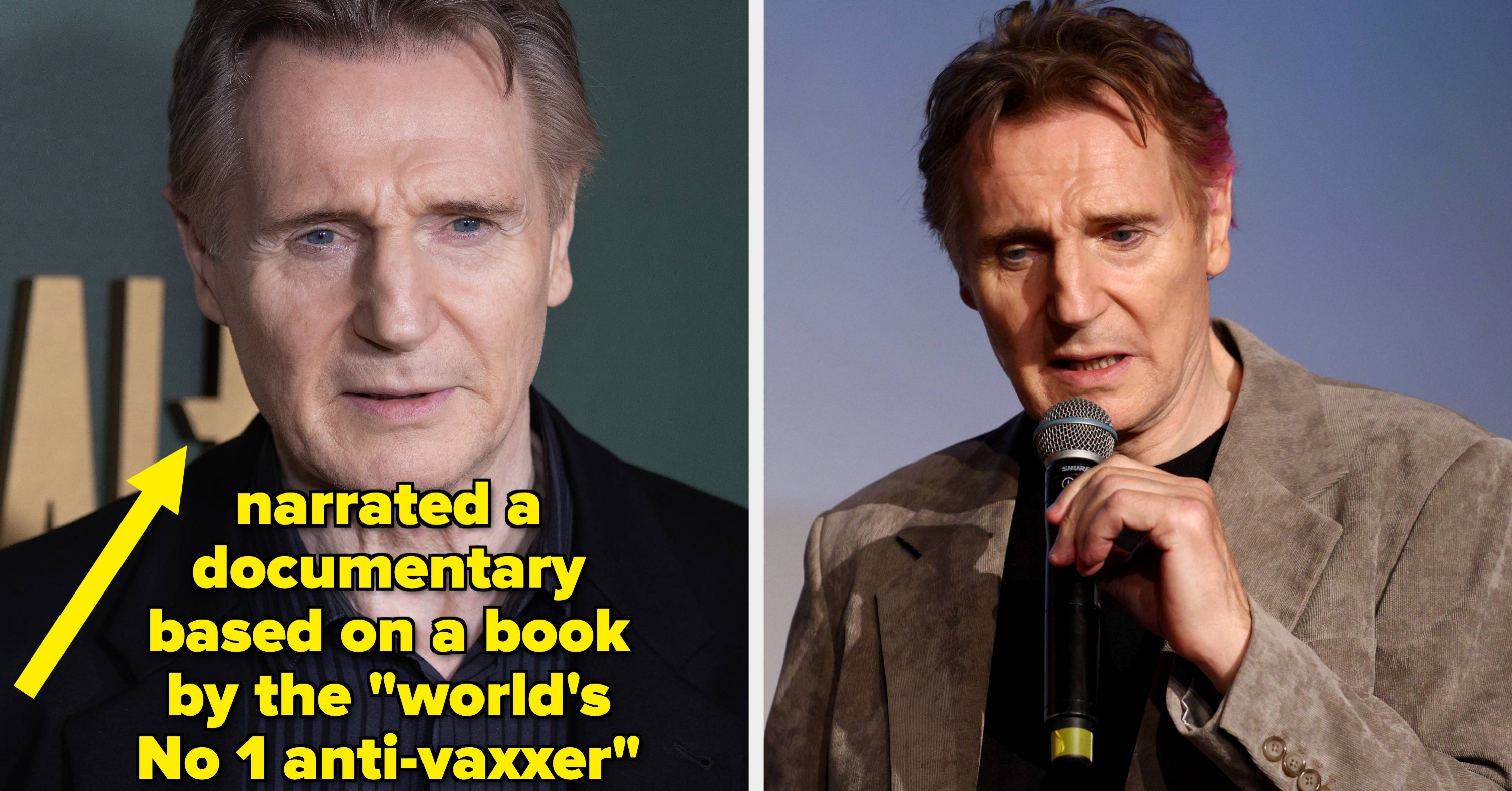 Liam Neeson Broke His Silence On Rumors That He's Anti-Vax After Narrating A Controversial Documentary Featuring RFK Jr.