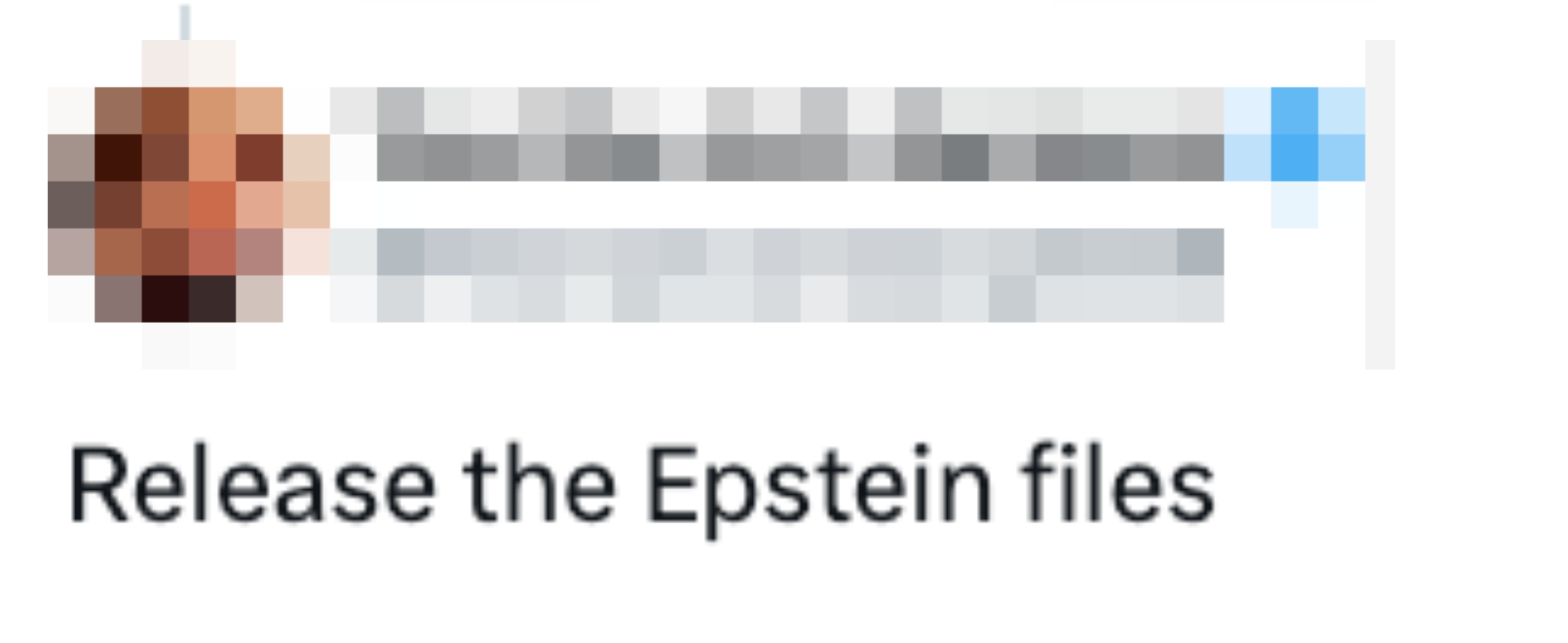 Tweet fra @Hanamantaray849 sier: "Slipp Epstein-filene."