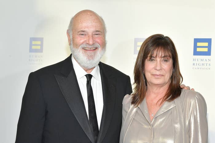 Rob Reiner and Michele Singer airs  unneurotic  astatine  a Human Rights Campaign event; 1  wears a suit   and the different   wears a shimmering tailored outfit